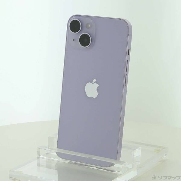 【中古】Apple(アップル) iPhone14 128GB パープル MPUY3J／A SIMフリー 【262-ud】