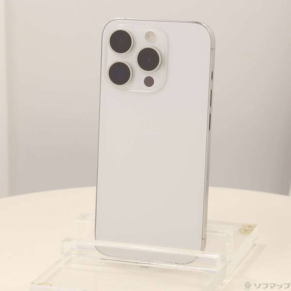 【中古】Apple(アップル) iPhone15 Pro 256GB ホワイトチタニウム MTUD3J／A SIMフリー 【377-ud】