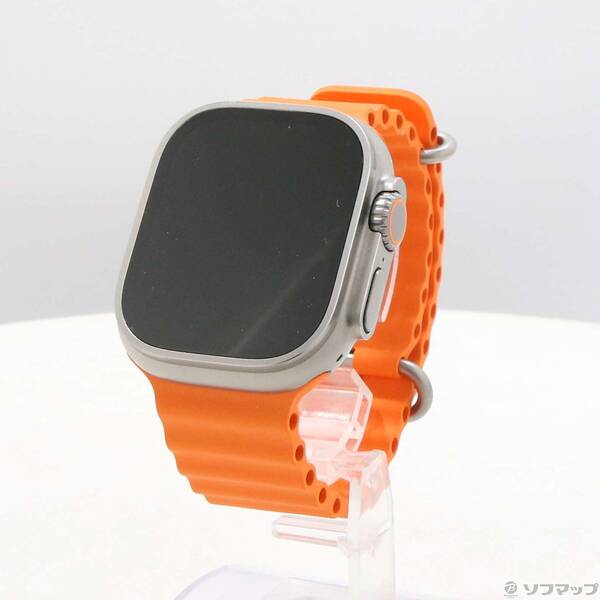 【中古】Apple(アップル) Apple Watch Ultra 2 GPS + Cellular 49mm チタニウムケース オレンジオーシャンバンド 【349-ud】