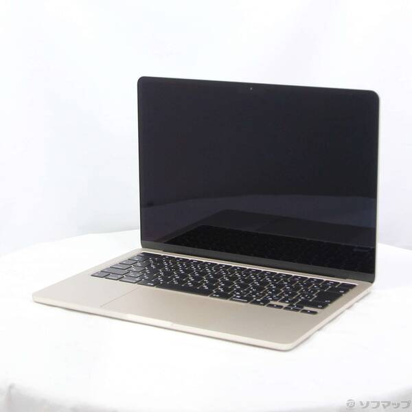 【中古】Apple(アップル) MacBook Air 13.6-inch Mid-2022 MLY13J／A Apple M2 8コアCPU_8コアGPU 16GB SSD256GB スターライト 〔15.3 Sequoia〕 【262-ud】