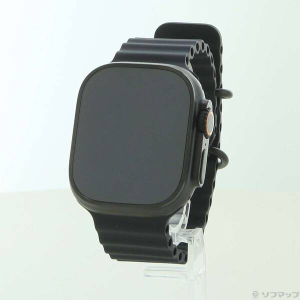 【中古】Apple(アップル) Apple Watch Ultra 2 GPS + Cellular 49mm ブラックチタニウムケース ブラックオーシャンバンド 【368-ud】