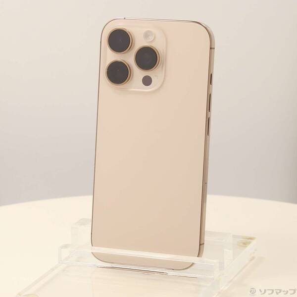 【中古】Apple(アップル) iPhone16 Pro 128GB デザートチタニウム MYMX3J／A SIMフリー 【305-ud】
