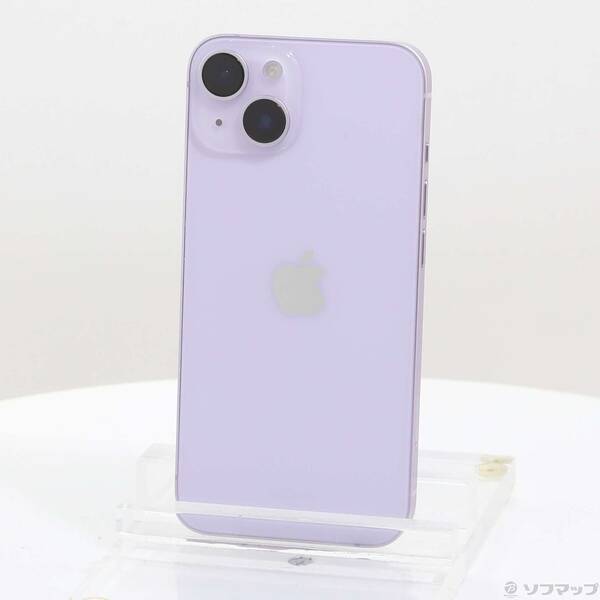 【中古】Apple(アップル) iPhone14 128GB パープル MPUY3J／A SIMフリー 【258-ud】
