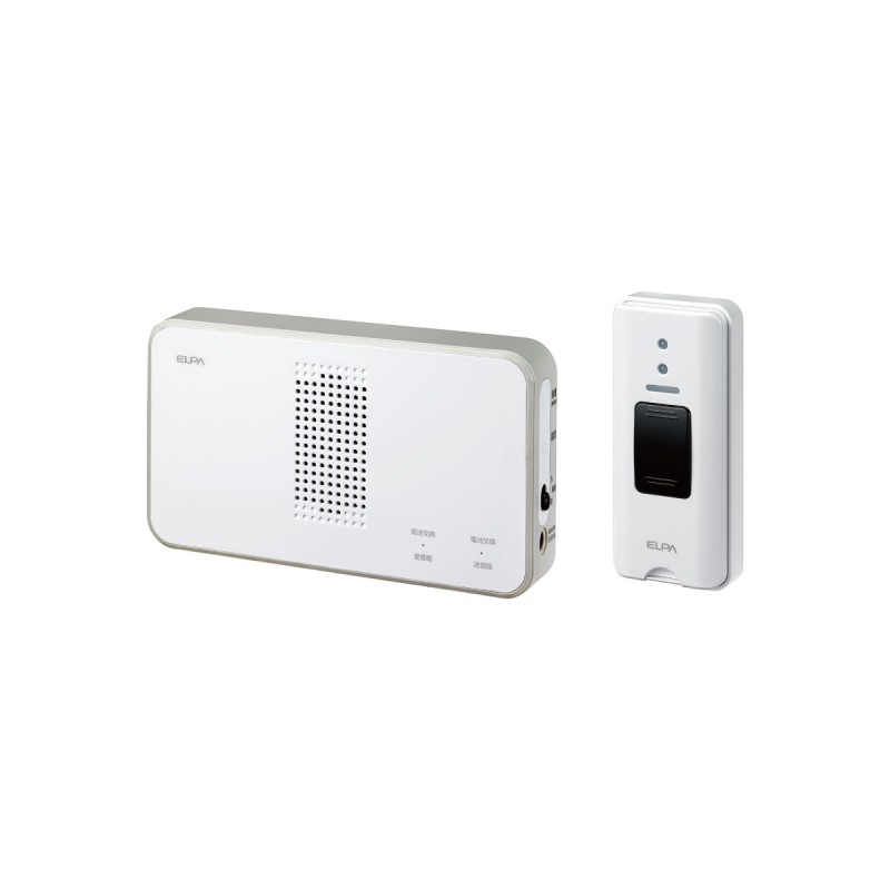 エルパ ワイヤレスチャイム 受信機ホワイト 押しボタンホワイト セット EWS-S5030 / ワイヤレスチャイム EWSシリーズ