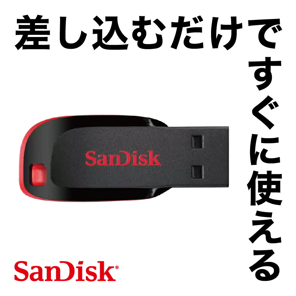 USBメモリ｜16GB｜SanDisk サンディスク｜USB2.0｜Cruzer Blade USB Memory｜ネコ...