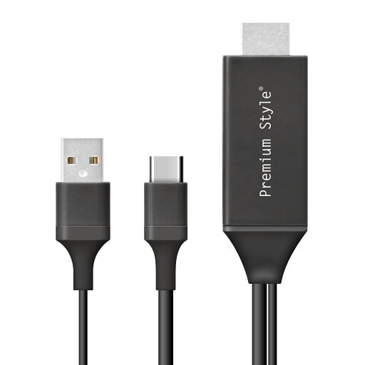 PGA USB-Cコネクタ HDMIミラーリングケーブル 3m ブラック Premium Style PG-UCTV3MBK【宅配便配送】 PGA USB-Cコネクタ HDMIミラーリングケーブル 3m ブラック Premium Style PG-UCTV3MBK【宅配便配送】