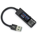 ルートアール RouteR QC3.0対応 メタル筐体 USB簡易電圧・電流チェッカー 多機能カラー表示 ブラック RT-USBVAC7QC【ネコポス便配送制限6点まで】