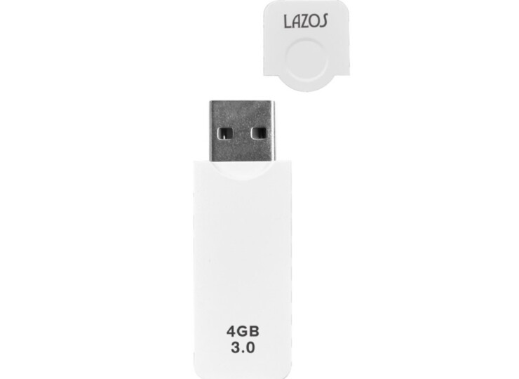 LAZOS　USBフラッシュメモリ　USB3.0　4GB　L-US4-CPW【ネコポス便配送制限12個まで】