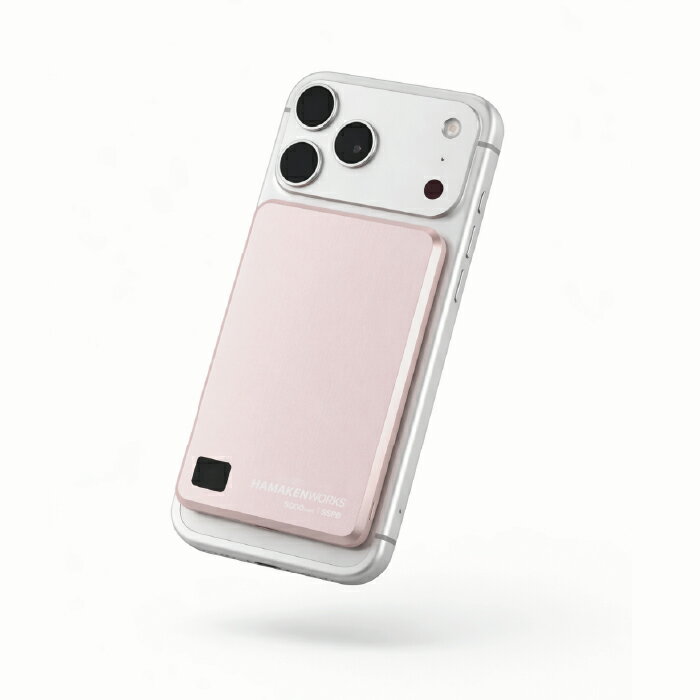 ハマケンワークス JOVY SSPB Magsafe 準固体電池モバイルバッテリー5000mAh HW-SSPB050M1SGN ピンクゴールド HAMAKEN WORKS【ポイント10倍】【送料無料】