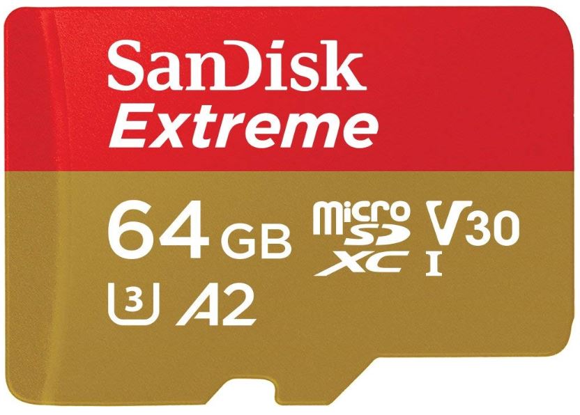 Extreme microSDXC64GB SD変換アダプタ付き【ネコポス便配送制限 8点まで】