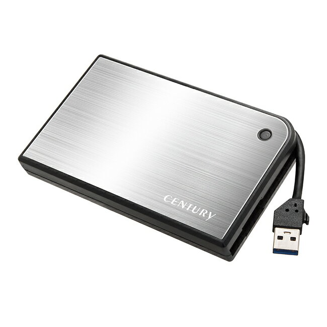 CENTURY MOBILE BOX USB3.0接続 SATA6G 2.5インチHDD / SSDケース シルバー＆ブラック CMB25U3SV6G