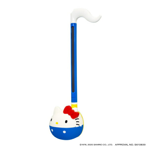 OTAMATONE オタマトーン ハローキティ Ver. 世界的キャラクター「ハローキティ」とオタマトーンのコラボが実現！70'Sのシンプルなデザインで楽しくなるようなポップなカラーリングです。カワイイリボンも付いています。※機能はノーマルのオタマトーンと同じです。 2009年に発売した音符型電子楽器オタマトーンのスタンダードモデル。シッポスイッチを押すだけで音が出て、口をパクパクさせれば音にビブラートがかかります。オクターブ変更も可能。練習すれば曲も弾けます。初めの一台にぴったりのオタマトーンです。 商品名 OTAMATONE オタマトーン ハローキティ Ver. 商品型番 OT-HLKT 色 ハローキティ サイズ W67 x H270 x D133 mm 使用電池 単四乾電池 × 3本 （アルカリ電池推奨） 付属品 練習シート（HAPPY BIRTHDAY TO YOU） テスト用電池