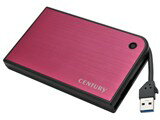 CENTURY MOBILE BOX USB3.0接続 SATA6G 2.5インチ HDD/SSDケース マゼンタ＆ブラック CMB25U3RD6G