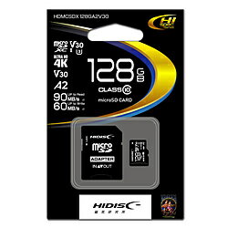 ハイディスク microSDXCカード HDMCSDX128GA2V30 ［Class10 /128GB］ HDMCSDX128GA2V30