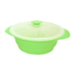 Other - 河西 シリコン おりたたみキャセロール グリーン ＜AKY5402＞ [約1500ml/電子レンジ対応/食洗器対応] AKY5402
