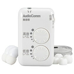 オーム電機 集音器 AudioComm ホワイト MHA-327S-W MHA327SW