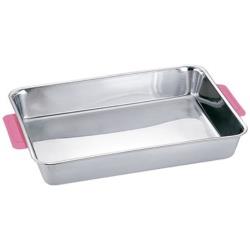 遠藤商事 18-8 カラーハンドル角バット 15枚取 ピンク ＜ABTH233＞ ABTH233