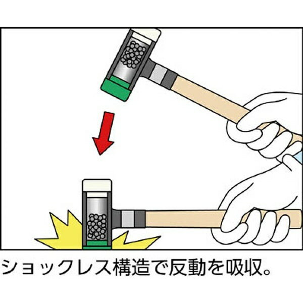 オーエッチ工業 OS-40GH OH ショックレスハンマー用替頭#2 43mm 緑 OS40GH