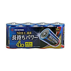 アイリスオーヤマ 【単1形】4本 アルカリ乾電池 「BIG CAPA PRIME」 LR20BP/4P LR20BP4P