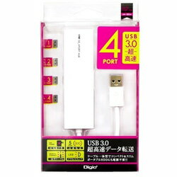 樂天商城 - Nakabayashi UH3034W　USB3.0ハブ（4ポート/バスパワー/ホワイト） UH3034W