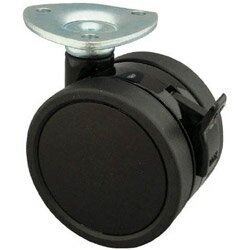 東信製作所 プレート式双輪キャスター　50径　自在ストッパー付　TUS50P TUS50P