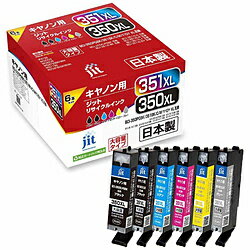 ジット 【リサイクル】 [キヤノン：BCI-351XL+350XL/6MP対応] リサイクルインクカートリッジ　JIT-KC3503516PXL 【ビックカメラグループオリジナル】 JITKC3503516PXL