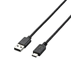 ELECOM(エレコム) U2C-AC10BK　USB2.0ケーブル(A-TypeC/1.0m) 【USB3.1 Type-C】 U2CAC10BK