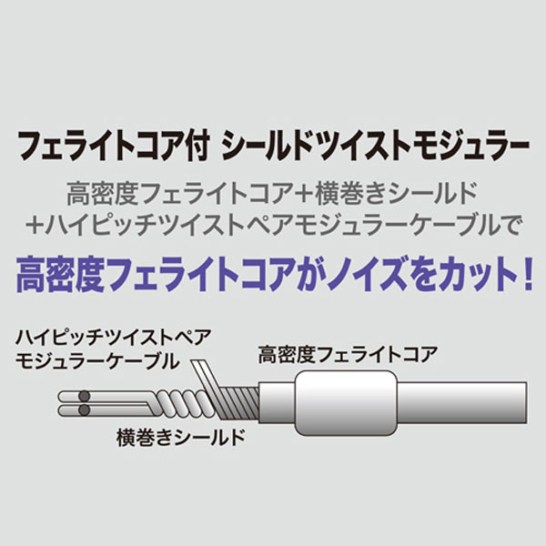 SANWA SUPPLY(サンワサプライ) TEL-FST-05N2　コア付シールドツイストモジュラーケ...