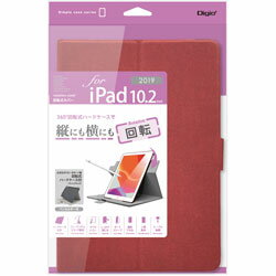 Nakabayashi10.2インチiPad(第7世代)用軽量回転式カバーTBC-IP1909RレッドTBCIP1909R