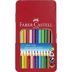 Rakuten - ファーバーカステル カラーグリップ水彩色鉛筆(缶入) 12色セット 112413 112413