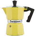 BARAZZONI 直火用 エスプレッソコーヒーメーカー1カップ LA CAFFETTIERA ALLUMINIO E COLORATA イエロー 830005...