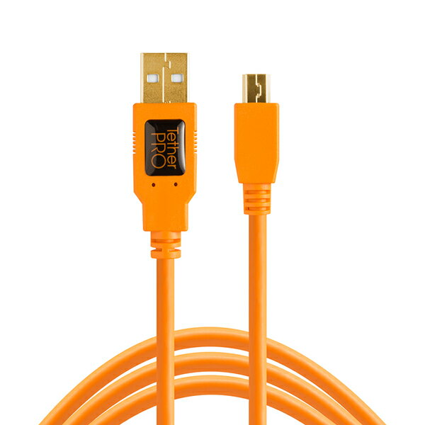 テザーツールズ USB-A to 2.0 Mini-B 5-Pin (460cm) オレンジ CU5451 CU5451