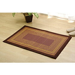 樂天商城 - イケヒコ い草玄関マットFランクスWI 約60×120cm（裏:ウレタン） ワイン 8817570