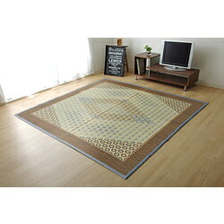 イケヒコ い草ラグ　DX組子GY 約191×250cm グレー 1715380