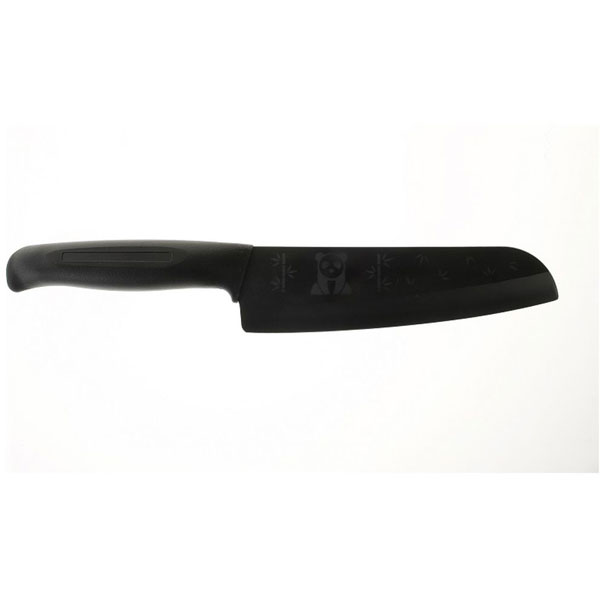 フォーエバー 彫刻黒セラミック三徳包丁パンダ 黒柄 黒 NNCB-16PNDBK NNCB16PNDBK