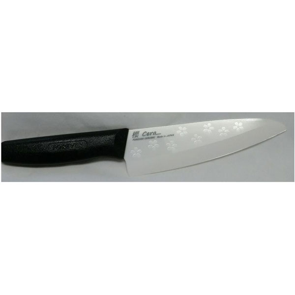 フォーエバー セラミック包丁160mm白刃黒柄花模様 NRW16-SAK NRW16SAK