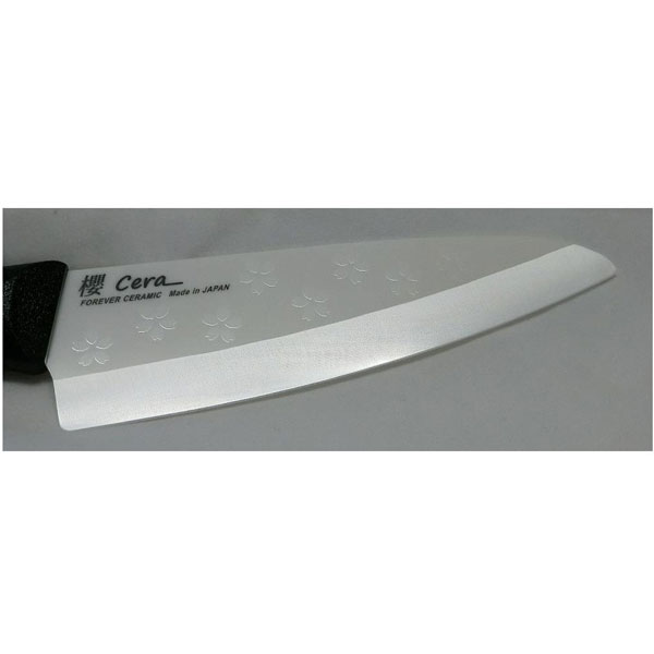 フォーエバー セラミック包丁160mm白刃黒柄花模様 NRW16-SAK NRW16SAK
