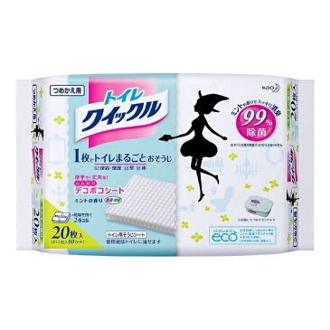 花王 【トイレクイックル】 つめかえ用 ジャンボパック 20枚入〔トイレ用洗剤〕