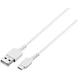 BUFFALO(バッファロー） スマートフォン対応［micro USB］　USB2.0ケーブル 充電・転送 2.4A （2m・ホワイト）　BSMPCMB220WH BSMPCMB220WH