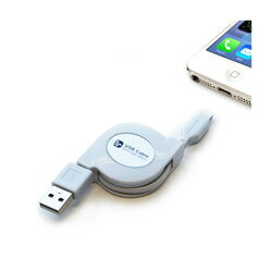 カシムラ USB充電＆同期ケーブル　リール　80cm　LN　WH KL31 KL31