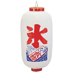 カドキ ビニール提灯 印刷9号長型 氷 b219 ＜YTY03019＞ YTY03019