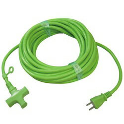 トラスコ中山 3個口ソフトタイプ延長コード グリーン TKC15103PSGN TKC15103PSGN