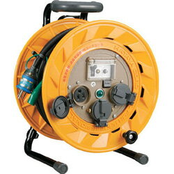 ハタヤリミテッド 単相100V型ブレーカーリール　50m　アース付　とび出しプラグ付　BR501KX BR501KX