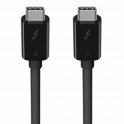 BELKIN 0.5m［Thunderbolt 3 USB-C ⇔ Thunderbolt 3 USB-C ］ケーブル 充電・転送 ブラック F2CD084bt0.5MBK F2CD084BT05MBK