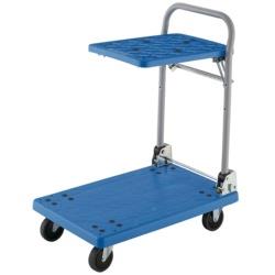 トラスコ中山 樹脂台車 グランカートサイレント バリュータイプ 折りたたみ式 簡易二段 TP7014K TP7014K