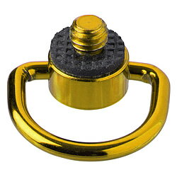 ETSUMI E6952 1／4 スクリュー カメラストラップ用Dリング ゴールド