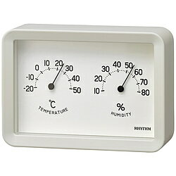 リズム時計 温湿計 A Series A6 温湿度計 ホワイト 9CZ204SR03 ［アナログ］ 9CZ204SR03