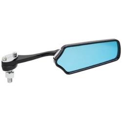 TANAX AMS-104-8 バイクミラー ナポレオン（NAPOLEON） リゼットミラー（左右共通）カラー：ピアノブラック ブルー鏡 8mm正ネジ／1本入り AMS1048