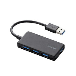 ELECOM(エレコム) U3H-A416BX USBハブ ブラック [USB3.0対応 /4ポート /バスパワー] U3HA416BXBK 【864】