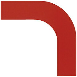 日本緑十字 緑十字　コーナー用ガードテープ（25mm幅用）　赤　10枚組　屋内用 150014